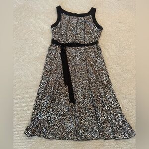 Christopher & Banks Black and White A-Line Dress